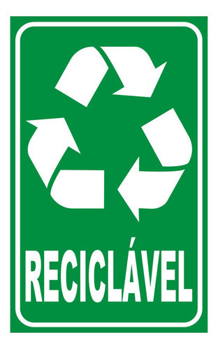 Kit Adesivos P/ Lixeiras Coleta Seletiva Reciclável Orgânico