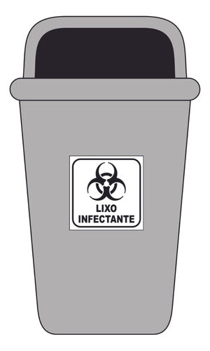 Adesivo Lixo Infectante 1 Unidade 12x12cm