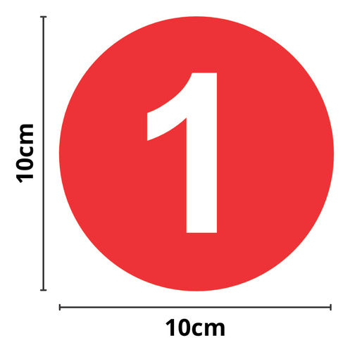 Adesivos Números 1 A 50 Redondo Carro Armário Mesa Bar 10cm