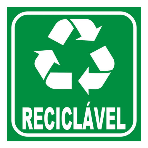 Adesivos P/ Lixeiras Coleta Seletiva Reciclável E Orgânico