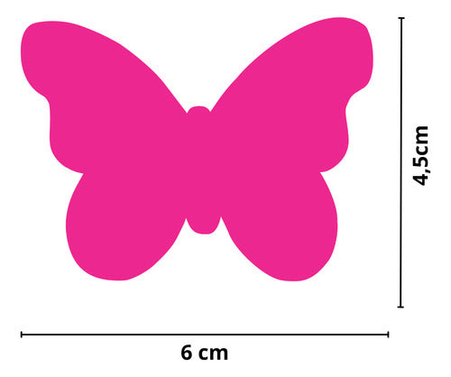 Adesivo Parede Infantil 72 Borboletas Cores Vivas - 6 Cores