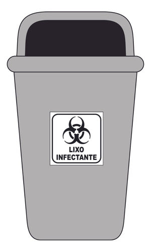 Adesivo Lixo Infectante 1 Unidade 12x12cm