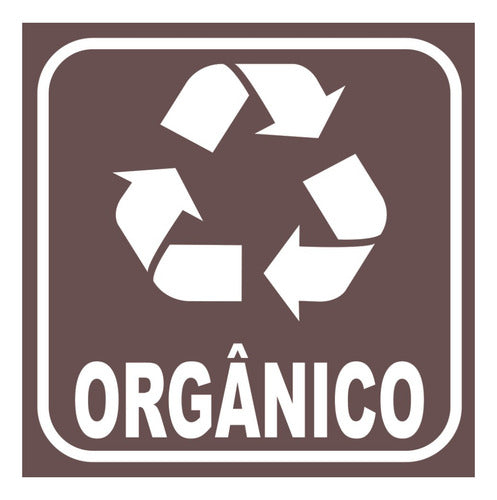 Adesivos P/ Lixeiras Coleta Seletiva Reciclável E Orgânico