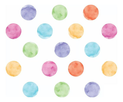 Adesivo De Parede Infantil 144 Bolinhas Aquarela Quarto