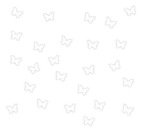 Adesivo De Parede Infantil 72 Borboletas Brancas Quarto