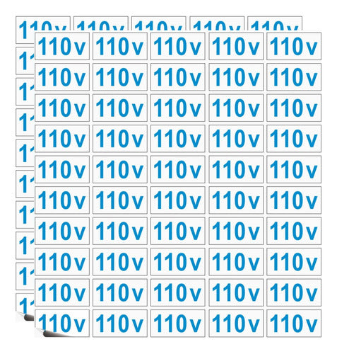 Etiquetas Voltagem Identificação Tomada 110v - 100 Unidades