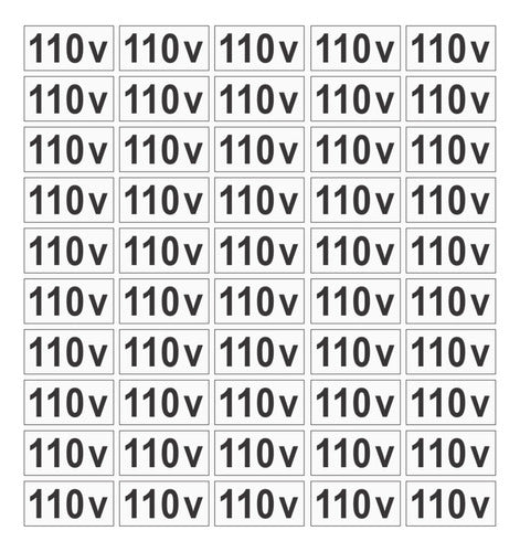 100 Etiquetas Adesivo Voltagem - 50uni 110v E 50uni 220v