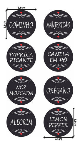 Etiquetas Adesivas Para Porta Temperos Porta Condimentos