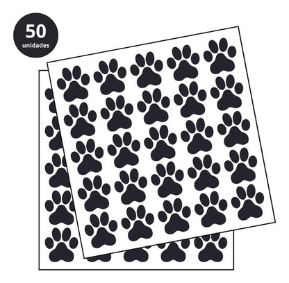 Etiqueta Adesiva 50 Unidades Decorativo Pata De Cachorro Pet