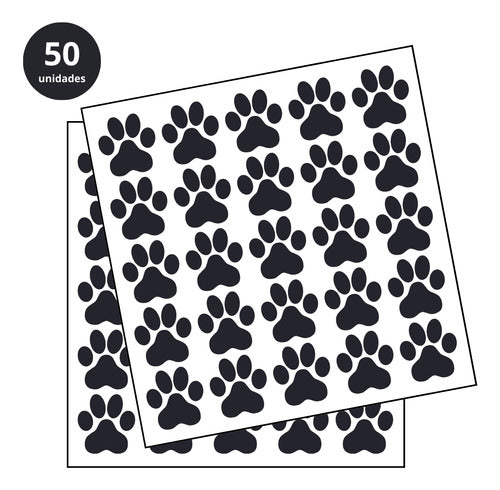 Etiqueta Adesiva 50 Unidades Decorativo Pata De Cachorro Pet