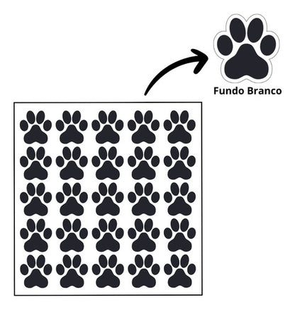 Etiqueta Adesiva 50 Unidades Decorativo Pata De Cachorro Pet