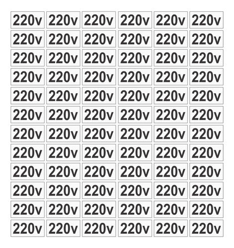 100 Etiquetas Tomada Voltagem 110v E Ou 220v Adesivo Vinil